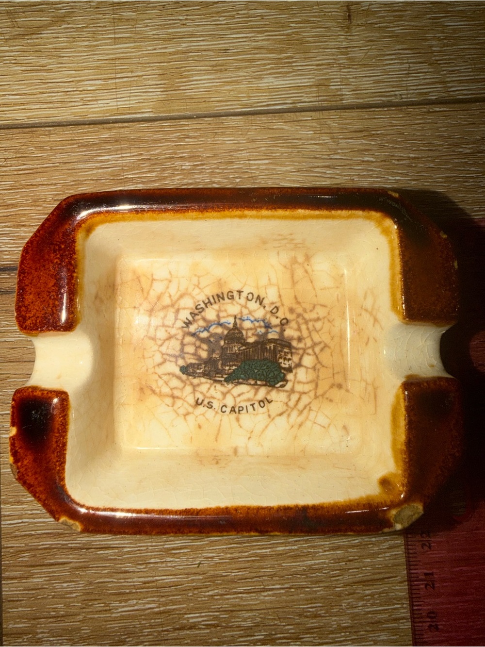 Vintage Mid Century Washington DC Capitol Ceramic Ashtray